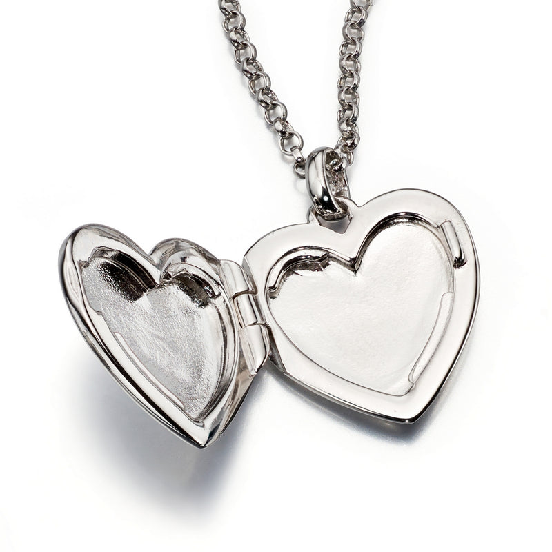 olivia  plain medium heart locket and chain