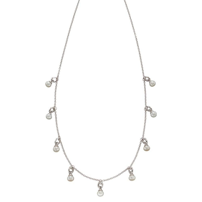 eleanor  pearl charm necklace