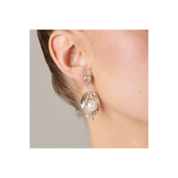 uno de 50 inorbit 4.5mm earrings in metal alloy coated in 15 micro silver with pearl.