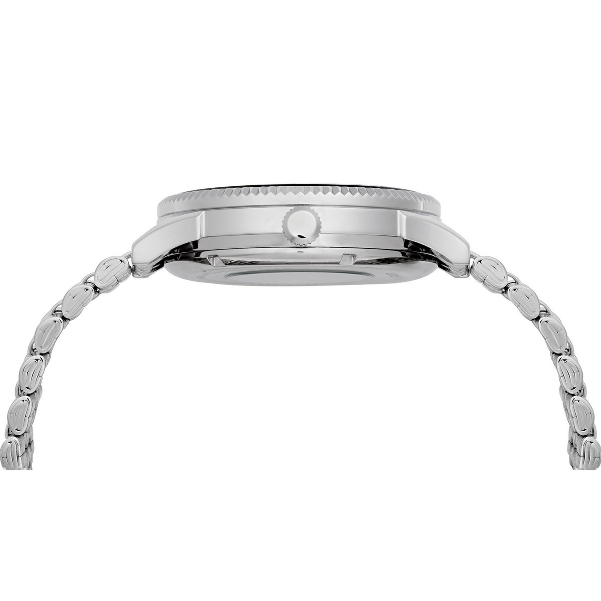 lorus automatic gents stainless steel black dial bracelet watch