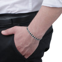 sector ceramic bracelet black  &  stainless steel 220mm