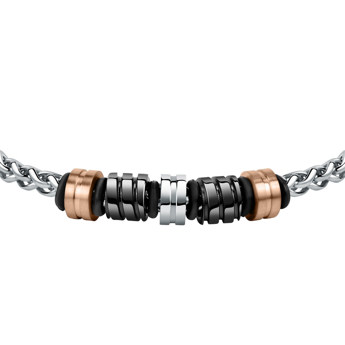 sector ceramic bracelet stainless steel & rose gold & ip black 22.5cm