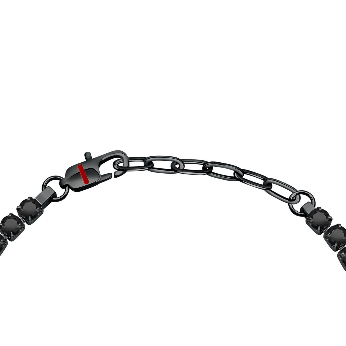 sector tennis bracelet black crystals & ip black 22cm