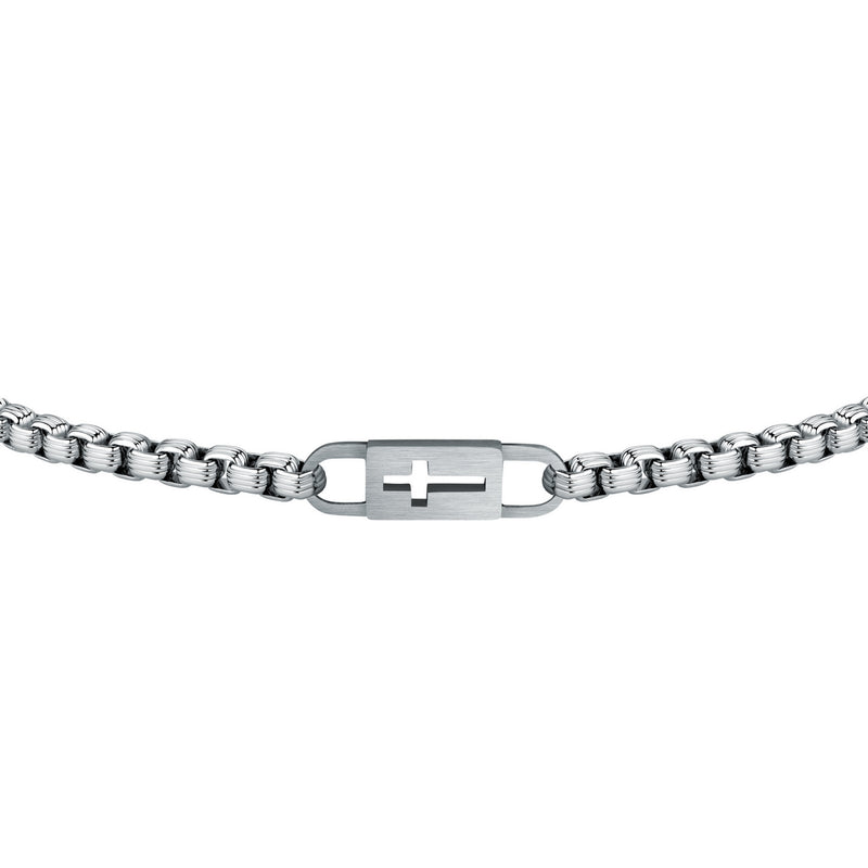 sector basic bracelet stainless steel  &  crostainless steel charm 22cm