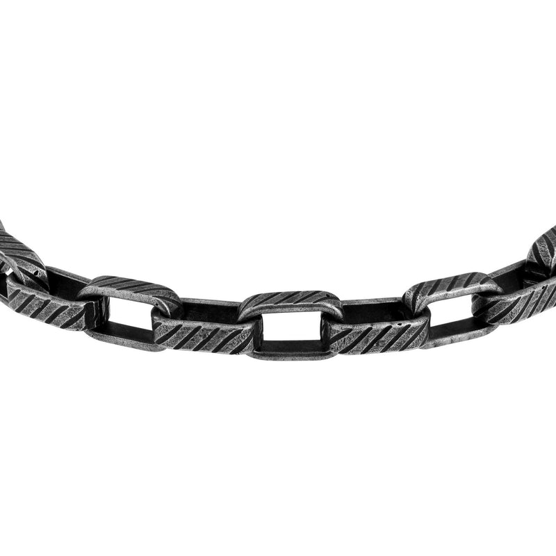 sector basic bracelet with antigue finishing stainless steel 22cm