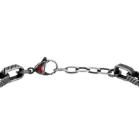 sector basic bracelet with antigue finishing stainless steel 22cm