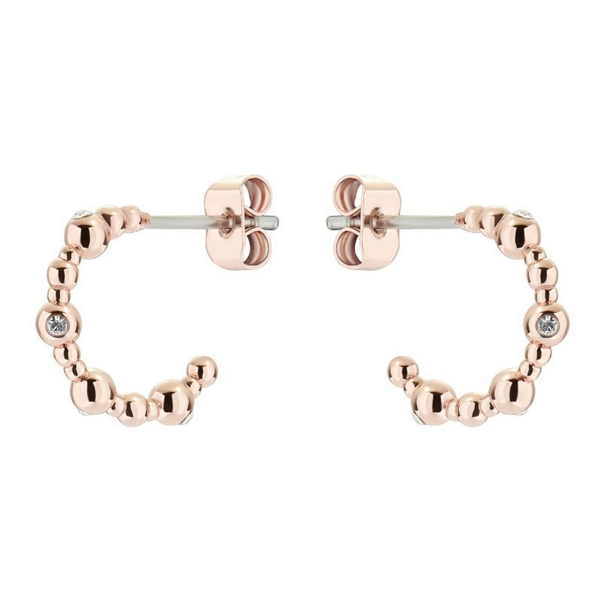 ted baker crystal bubble small hoop earrings rose gold
