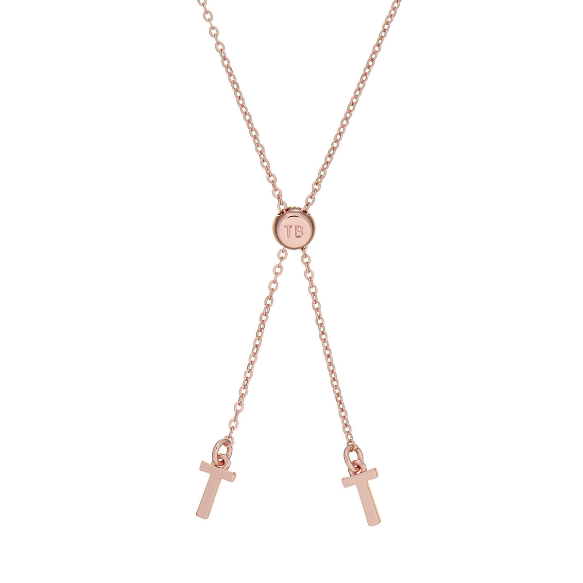 ted baker: crystal aurora hoop drawstring bracelet rose gold