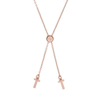 ted baker: crystal aurora hoop drawstring bracelet rose gold