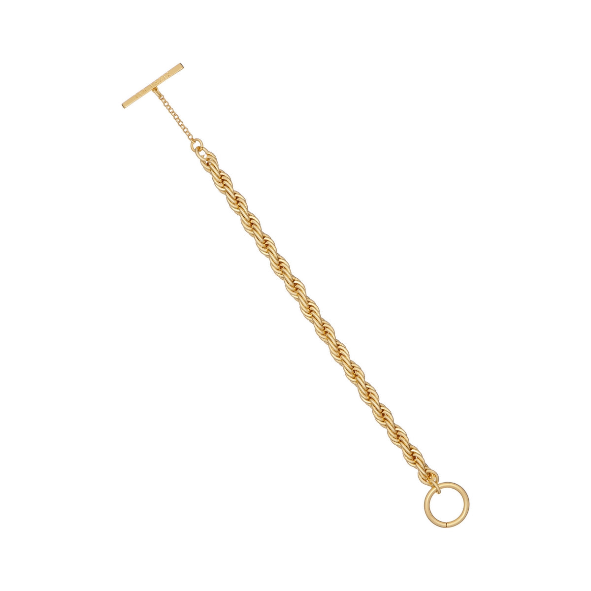 ted baker logo rope slim chain gold plated bracelet