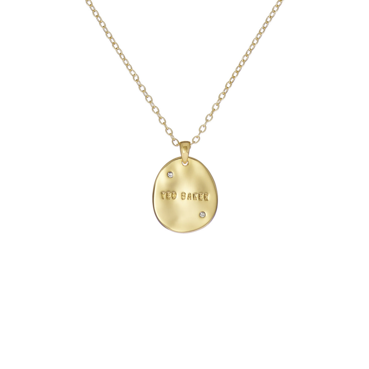 ted baker conniee: constellation coin pendant gold tone, clear crystal