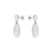 ted baker corriee: constellation coin drop earring silver tone, clear crystal