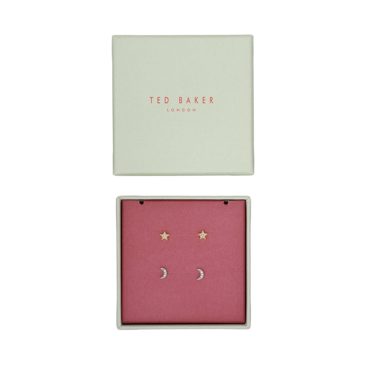 ted baker melanyy: celestial stud earring gift set gol and silver tone clear crystal