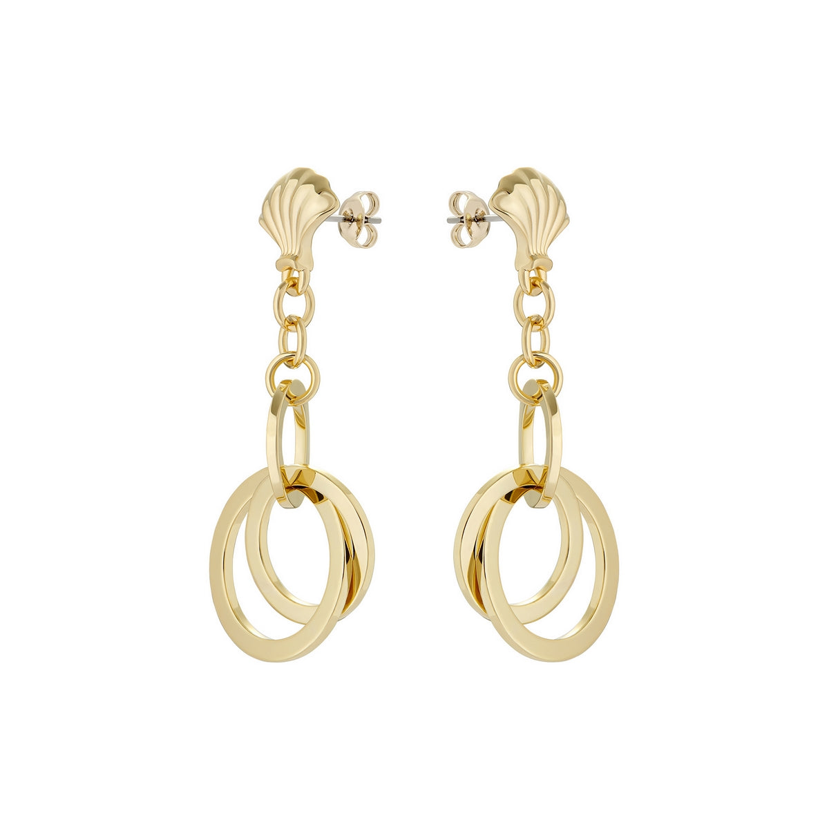 ted baker chharlee: clam shell gold tone drop earring